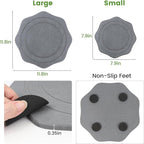 Plant Saucer for Indoors, 2 Packs 12 inch, Large Diatomaceous Earth Pot Saucers No Holes, Instant Dry Plant Drainage Trays for Pots, Dark Gray