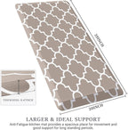 WISELIFE Anti Fatigue Floor Mat - 4/5 Inch Thick Kitchen Mat Non Slip Waterproof Heavy Duty Ergonomic Comfort Mat Durable for Home, Office, Sink, Laundry,(20" x 39", Khaki)