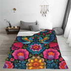 Mexico Bird Throw Blanket Soft Flannel Blanket 60"x50" in Bed Blanket Home Decor for Room Sofa Couch All Season
