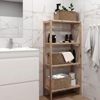 Hipiwe Seagrass Storage Baskets Bin for Shelf Organizing Rectangular Wicker Basket with Handle Handwoven Opened Baskets Bin Decorative Basket Box for Closet Bedroom Organizer