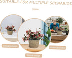 balacoo Straw Decorative Flower Pot Basket Plant Pot Storage for Boho Home Decor
