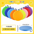 Marsui 18 Pcs Round Floor Cushions for Classroom, 12" Flexible Floor Seating with Handle for Kids Students Colorful Seats for School Kindergarten Daycare Playroom Home Nursery(Rainbow Color)