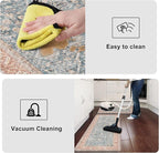 KIMODE Anti Fatigue Kitchen Mat,Farmhouse Kitchen Rugs Sets of 2,Non Slip Waterproof Vintage Kitchen Floor Mats,Cushioned Comfort Standing Mat for Sink,Desk,Laundry,Office,Orange/Blue