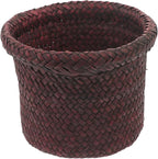 1Pc Seaweed Woven Plant Holder Natural Seagrass Pot Container for Indoor Plants Handcrafted Design Versatile Basket for Home Decor