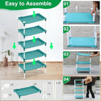 5-Tier Seed Starter Tray, Plant Stand Designed for Cell Trays and Small Pots for Gardening Indoor Outdoor Growing (Blue)