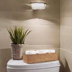 Seagrass Storage Basket for Bathroom, Toilet Basket Tank Topper, Wicker Bathroom Basket, Woven Storage Basket (16.5" x 5.5" x 3.5")