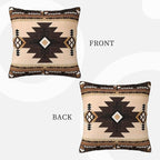 Western Aztec Throw Pillow Covers 16x16 Set of 2, Southwest Native American Brown Pillow Covers Outdoor Decorative Pillow Case for Couch Bed Sofa Cushion Home Decor