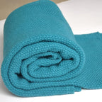 Turquoise Full Size Throw Blanket - Lightweight Breathable Summer Soft Blanket of Polyester Imitation Cotton for Anti-Static,Luxury Throws for Bed, Couch and Sofa,Cozy Decorative Blankets