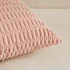 Fancy Homi 4 Packs Boho Pink Decorative Throw Pillow Covers 18x18 Inch for Living Room Couch Bed Sofa, Rustic Modern Farmhouse Home Decor, Soft Plush Corduroy Cute Square Cushion Case 45x45 cm