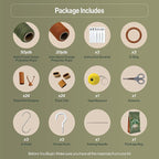Macrame Kits for Beginners, 3 Set of Plant Hangers DIY Kit: Braided Polyester Ropes 50yds*5mm Forest Green, 20yds*2mm Burnt Orange, 60+Pcs Supplies with Step-by-Step Easy Instructions (GROR)