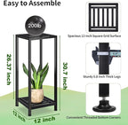 2-Pack Plant Stand Indoor Outdoor, Heavy Duty Wrought Iron Pedestal Stands, Metal Plant Stand Decorative Flower Stand for Patio Garden Deck Living Room