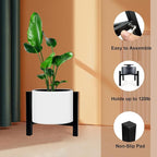 Mini 4Legs Adjustable Metal Plant Stand for 5"-10" Plant Pot – Indoor & Outdoor (Black, 1 Pcs)