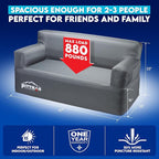 Pittman - Inflatable Couch with Built in Pump for Outdoors & Indoors - Blow Up Couch for Camping, Glamping or Home use has Heavy Duty Puncture Resistant Fabric for Inflatable Sofa Comfort & Durability