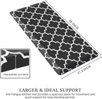 WISELIFE Anti Fatigue Floor Mat - 4/5 Inch Kitchen Mat Non Slip Waterproof Heavy Duty Ergonomic Comfort Mat Durable for Home, Office, Sink, Laundry,(17.3" x 39", Black)