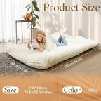 Honeydak 3 in 1 Giant Bean Bag Chair Cover Only (No Filler) Convertible Bean Bag Lazy Floor Sofa Cover Without Filling Washable Multifunctional Stuffed Animal Storage for Bedroom Living Room