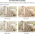 lifein Throw Blanket for Couch-Beige Boho Throw Blanket, Tan Soft Fleece Plush Lightweight Blankets&Throws for Spring, Fuzzy Camel Blankets for Livingroom Bed Sofa Chair (60x80,Taupe/Khaki)