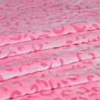 MACEVIA Flannel Fleece Twin Blanket for Couch, Pink 3D Cheetah Blanket for Adult, Lightweight Warm Cozy Soft Leopard for Bed Sofa 260GSM, Suitable for All Seasons (Pink Leopard,60x80inches)
