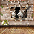 Viajar Funny Donkey Tapestry Wall Hanging, Funny Farm Country Animal Rustic Farmhouse Decor Tapestries Hippie Tapestry Wall Hanging Home Decor Dorm Livingroom Bedroom Wall Blanket, 71x60 Inches