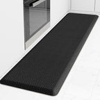 Mattitude Kitchen Mat Cushioned Anti-Fatigue Floor Mat Water Resistant Non-Slip Mats and Rugs Standing and Comfort Desk Mats for House Sink Office Laundry (Black, 17.3"x60")