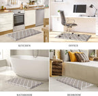 WISELIFE Kitchen Runner Rugs Anti-Fatigue mats - 4/5 Inch Non Slip Waterproof Ergonomic Comfort Mat for Kitchen, Floor Home, Office, Sink, Laundry (17.3"x 39",Khaki)