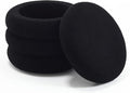 Boucle Ottoman with Storage Black, Small Round Footrest Stool with Removable Lid, Upholstered Sherpa Vanity Chair for Bedroom Entryway