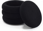 Boucle Ottoman with Storage Black, Small Round Footrest Stool with Removable Lid, Upholstered Sherpa Vanity Chair for Bedroom Entryway