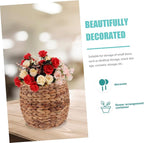 Seagrass Basket for Plant Desktop Woven Storage Basket Hyacinth Decorative Pot Organizer
