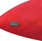 Thmyo 4-Pack 100% Cotton Lumbar Comfortable Solid Decorative Throw Pillow Case Rectangle Cushion Cover Pillowcase Sublimation Blank Christmas DIY Throw Pillowcase for Sofa Bed(12x20inch/30x50cm, Red)