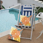 DFXSZ Orange Yellow Flower Pillow Covers 20x20 Inch Set of 2 Fall Throw Pillows Outdoor Waterproof Decor for Living Room Sofa Patio Funiture Garden Floral Polyester Pillow Covers 012E20
