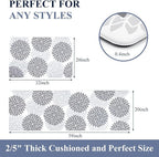 HEBE Anti Fatigue Kitchen Rug Sets 2 Piece Non Slip Kitchen Mats for Floor Cushioned Kitchen Rugs and Mats Waterproof Comfort Standing Mat Runner for Kitchen,Home Office,Sink,Laundry