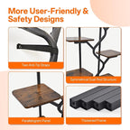 Bstrip 8-Tier Plant Stand with Grow Light, 57 Inch Indoor Plant Shelf, Decor Flower Stand for Living Room & Patio, Rust-Resistant Pipes & Waterproof MDF Boards