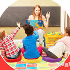 Juexica 4 Pcs Extra Thick Flexible Seating Floor Cushions Assorted Colored Pillow Floor Cushions for Classroom Soft Flexible Seating for Kids Learning Sitting Daycare School Chair (Bright Colors)