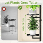 iDavosic.ly 4 Tier Plant Stand Indoor Outdoor, Tiered Corner Multiple Flower Pot Holder Shelf, Metal 34 Inch Tall Display Rack for Patio Porch Living Room Garden Balcony Bedroom, Black