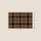 JTJ Neutral 2x3 Entrance Rugs - Easy Jute Brown Checkered Small Throw Rug Indoor Door Mats for Entryway, Kitchen, Small Living Room, Earthy & Coffe Rustic Décor