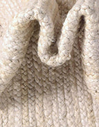 Unique Loom Braided Jute Collection Area Rug - Dhaka (5' 1" x 8' Oval, White)