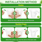 2025 New Upgraded Large Aquarium Plant Holder with 1.57-inch Extension Hooks and Suction Cups for Fish Tank Aquaponic Plant Cultivation and Aquascape Accessories Decorations (2 PCS) Transparent