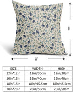 Green Teal Navy Blue Floral Pillow Covers 24x24 Set of 2 Vintage Rustic Old Style Cute Small Flower Print Decorative Outdoor Pillowcases Farmhouse Throw Cushion Case Decor for Couch Sofa Bed