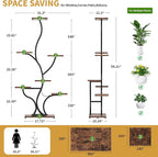 Plant Stand Indoor with Grow Lights - 59" Tall Plant Shelf Indoor, 7 Tiered Corner Plant Stands for Pots Plants Multiple, Metal Large Flower Holder Display Rack for Living Room, Home Decor Patio