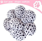 Cat Paw Cushion Kawaii Office Chair Cushion Comfy Plush Gaming Chair Cushion Cute Seat Cushion for Girl, Cute Gaming Accessories Room Decorate (Gray-Black Flecks)