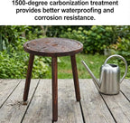 3-Pack Wood Plant Stands Indoor, Single Plant Stand for 6-12 Inch Pots, Mid-Century Modern Plant Stool, Tall Plant Stand for Large Plants for Living Room, Balcony, Office