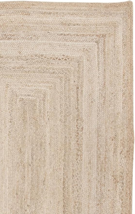 SAFAVIEH Area Rug 3' Square - Cape Cod Collection- Natural Brown, Handmade Braided Flat Weave Jute (CAP252A)