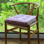 vctops Soft Velvet Chair Pads with Ties Comfy Solid Seat Cushion for Dining Chairs, Office Chairs, Hardwood Floors (Pink, 16"x16")