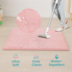 Baby Play Mat for Floor,Extra Large 71"×79" Playpen Mat for Toddler,Infant,Kids,1.3" Thick Elasti Foam Non-Slip Nursery Rug,Water Repellent Soft Padded Activity Mats for(Pink)