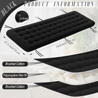 Long Floor Cushion Large Floor Cushion with Brushed Cotton 74.8 x 27.5 x 3.15 in Jumbo Lounger Pillow for Outdoor Indoor Bay Window Meditation Yoga Reading Sleeping(1 Pc,Black)