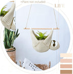 Eaasty Macrame Plant Hanger Crochet 4 Inch Sloth Hanging Planter Animal Wall Houseplant Holder for Indoor Outdoor Use Macrame Hanging Home Decoration for Sloth Lovers, Pot and Plant Not Included