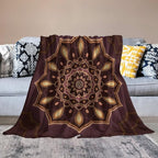 Mandala Throw Blanket Indian Hippie Bohemian Art Floral Texture Ornamental Pattern Blanket for Sofa Bed Couch Chair Or Dorm 30"x40"