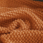 LOMAO Knitted Throw Blanket with Tassels Bubble Textured Lightweight Throws for Couch Cover Home Decor (Orange, 50x60)