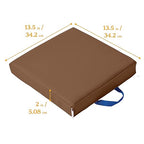 ECR4Kids SoftZone Floor Cushions, Square, Flexible Seating, Chocolate, 6-Piece