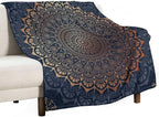 Boho Flower Throw Blanket Mandala Bohemian Aesthetic Paisley Hippie Blanket for Sofa Bed Couch Chair Or Dorm 30"x40"