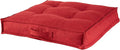 Square Tufted Floor Pillow with Removable Cover, Scarlet, Large (40")